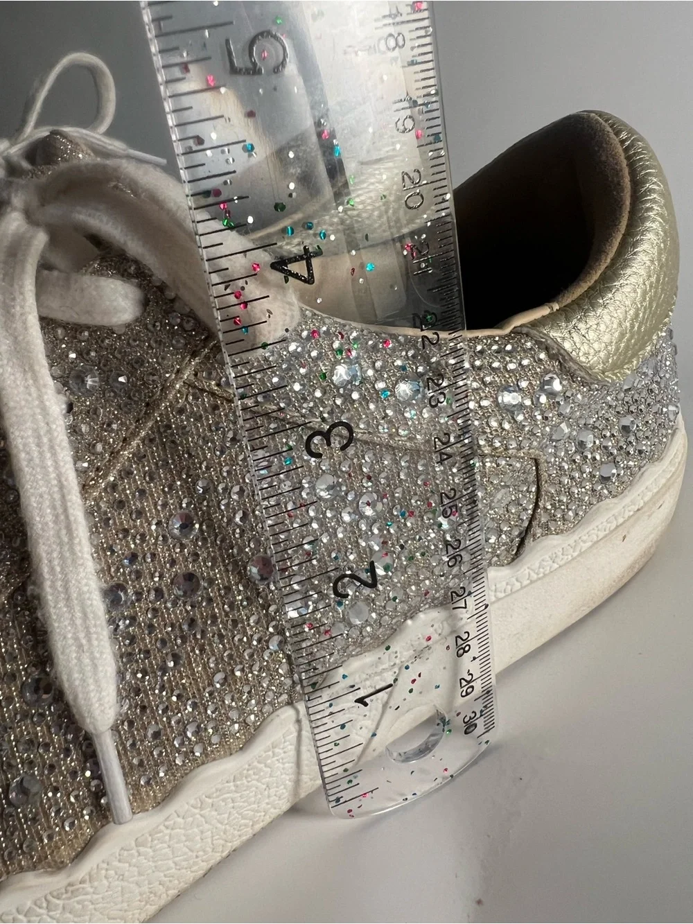 Anne Klien Iflex Crystal Low-Top Sneakers Size 9.5